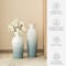 Glitzhome® Abstract Ombre Aqua Metal Floor Vases Set